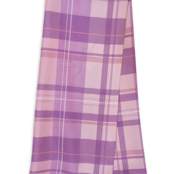 HIGHLAND FLORALS SILK SCARF, Magnolia Purple (wore once) - Picture 2 of 6